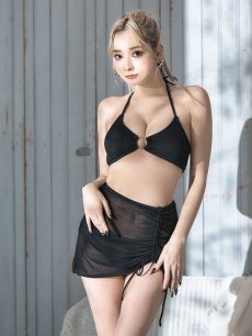 画像7: 【即日発送！】【ビキニ】【水着】シアースカート付きシンプルビキニ 3点セット[YMT] (7)