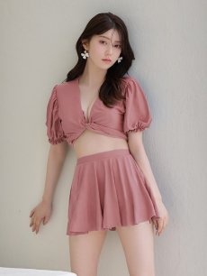 画像1: 【即日発送】【ビキニ】【水着】羽織＆スカート付き4WAYビキニ 4点セット 4点セット[FB01] (1)