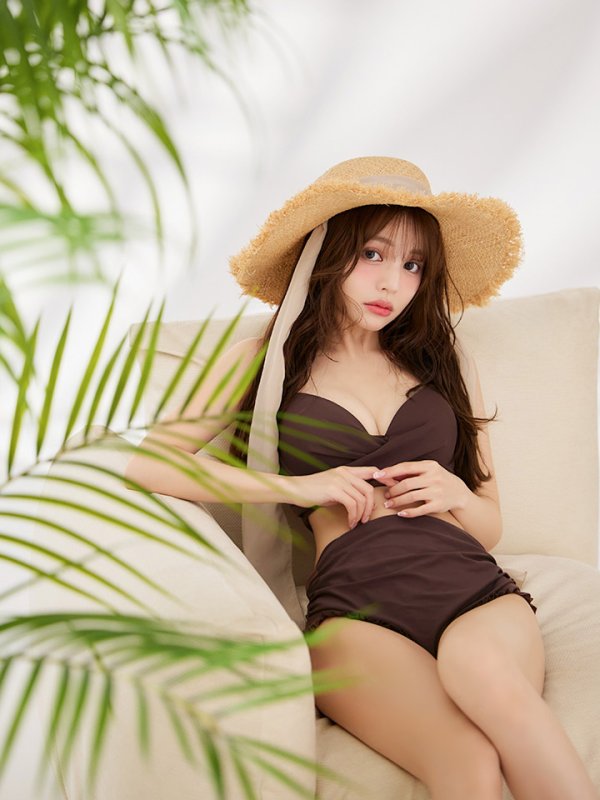 JEWELS シアーチュニック付きハイウエストビキニ 3点セット　Mサイズ 即日発送】【ビキニ】【水着】シアーチュニック付きハイウエストビキニ