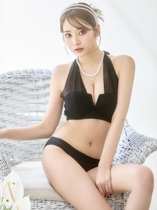 画像4: 【即日発送】【ビキニ】【水着】シアーホルターネックスカート付きビキニ 3点セット[YMT] (4)