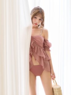 画像19: 【即日発送】【ビキニ】【水着】フリルシフォン×オフショルダー ビキニ  2点セット[FB01]【一部予約商品/6月上旬発送予定】 (19)