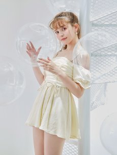 画像14: 【即日発送】【ビキニ】【水着】ビジューオフショルダーワンピースビキニ2点セット [YMT] (14)