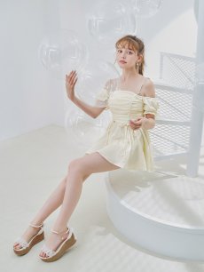 画像17: 【即日発送】【ビキニ】【水着】ビジューオフショルダーワンピースビキニ2点セット [YMT] (17)