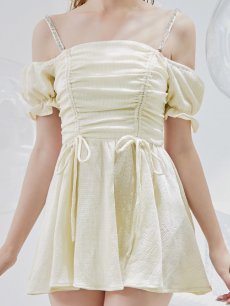 画像22: 【即日発送】【ビキニ】【水着】ビジューオフショルダーワンピースビキニ2点セット [YMT] (22)