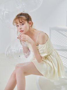 画像8: 【即日発送】【ビキニ】【水着】ビジューオフショルダーワンピースビキニ2点セット [YMT] (8)