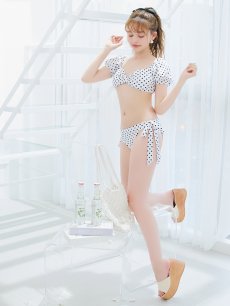 画像13: 【即日発送】【ビキニ】【水着】ドットリボン2WAYビキニ 2点セット [YMT] (13)