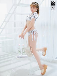 画像6: 【即日発送】【ビキニ】【水着】ドットリボン2WAYビキニ 2点セット [YMT] (6)