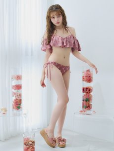 画像22: 【即日発送】【ビキニ】【水着】ビジューオフショルダーフリルビキニ 2点セット[YMT] (22)