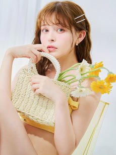 画像15: 【即日発送】【ビキニ】【水着】サイドリボンビジュースタッズビキニ 2点セット [YMT] (15)