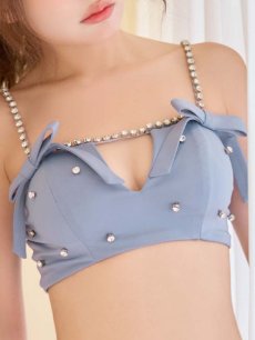 ブルー　モデル：吉木千沙都　身長158cm　着用サイズ：Sサイズ