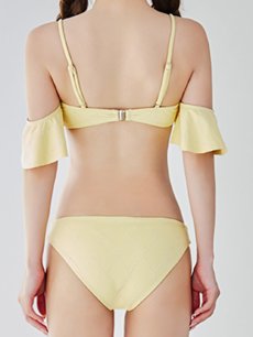 画像19: 【即日発送】【ビキニ】【水着】ビジューオフショルダーフリルビキニ 2点セット[YMT] (19)