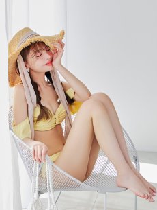 画像14: 【即日発送】【ビキニ】【水着】ビジューオフショルダーフリルビキニ 2点セット[YMT] (14)