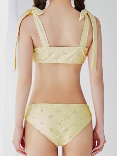 画像22: 【即日発送】【ビキニ】【水着】 ビジューギャザーフロントリボンビキニ ビキニ 2点セット[YMT] (22)