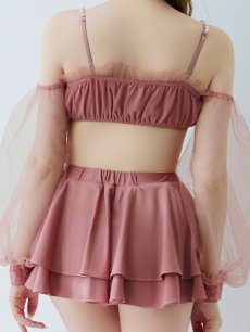 画像18: 【即日発送】【ビキニ】【水着】オフショルダーシアースリーブビキニ [YMT] (18)