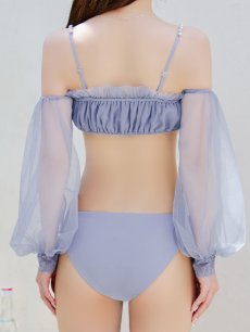 画像22: 【即日発送】【ビキニ】【水着】オフショルダーシアースリーブビキニ [YMT] (22)