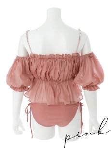 画像33: 【ビキニ】【水着】 パフスリーブフリルビキニ  2点セット[FB01]【一部予約 / 6月下旬発送予定】 (33)