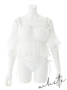 画像30: 【ビキニ】【水着】 パフスリーブフリルビキニ  2点セット[FB01]【一部予約 / 6月下旬発送予定】 (30)