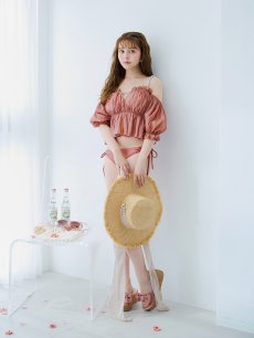 画像8: 【ビキニ】【水着】 パフスリーブフリルビキニ  2点セット[FB01]【一部予約 / 6月下旬発送予定】 (8)