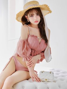 画像5: 【ビキニ】【水着】 パフスリーブフリルビキニ  2点セット[FB01]【一部予約 / 6月下旬発送予定】 (5)