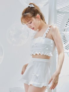 画像13: 【即日発送】【ビキニ】【水着】立体リボンフリルスカートビキニ  3点セット [YMT] (13)