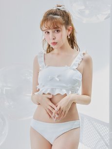 画像19: 【即日発送】【ビキニ】【水着】立体リボンフリルスカートビキニ  3点セット [YMT] (19)