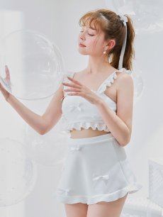 画像9: 【即日発送】【ビキニ】【水着】立体リボンフリルスカートビキニ  3点セット [YMT] (9)