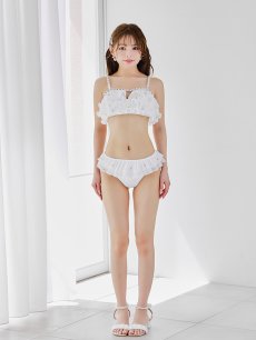 画像39: 【即日発送】【ビキニ】【水着】 ガーリーフリル×ビスチェ セットアップ ビキニ 2点セット[YMT] (39)