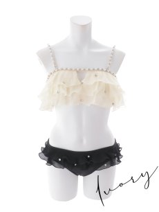 画像46: 【一部予約商品/6月上旬発送予定】【ビキニ】【水着】 ガーリーフリル×ビスチェ セットアップ ビキニ 2点セット[FB01] (46)