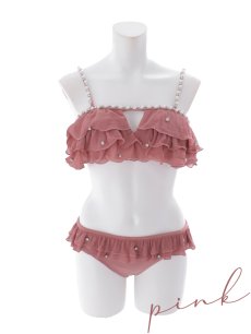 画像48: 【一部予約商品/6月上旬発送予定】【ビキニ】【水着】 ガーリーフリル×ビスチェ セットアップ ビキニ 2点セット[FB01] (48)