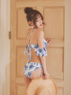 画像17: 【ビキニ】【水着】オフショル花柄リゾートビキニ 2点セット [FB01]【予約 / 6月中旬発送予定】 (17)