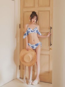 画像21: 【ビキニ】【水着】オフショル花柄リゾートビキニ 2点セット [FB01]【予約 / 6月中旬発送予定】 (21)