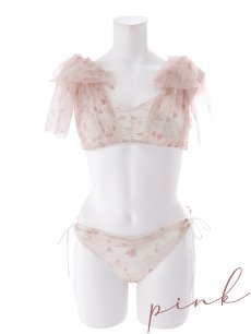 画像35: 【ビキニ】【水着】フラワーモチーフシアーリボンビキニ 3点セット [FB01]【予約 / 6月上旬発送予定】 (35)