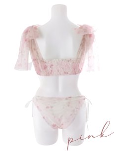 画像36: 【ビキニ】【水着】フラワーモチーフシアーリボンビキニ 3点セット [FB01]【予約 / 6月上旬発送予定】 (36)