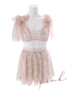 画像37: 【ビキニ】【水着】フラワーモチーフシアーリボンビキニ 3点セット [FB01]【予約 / 6月上旬発送予定】 (37)