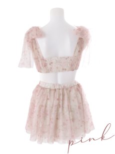 画像38: 【ビキニ】【水着】フラワーモチーフシアーリボンビキニ 3点セット [FB01]【予約 / 6月上旬発送予定】 (38)