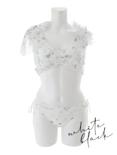 画像39: 【ビキニ】【水着】フラワーモチーフシアーリボンビキニ 3点セット [FB01]【予約 / 6月上旬発送予定】 (39)