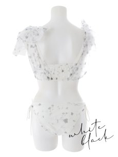 画像40: 【ビキニ】【水着】フラワーモチーフシアーリボンビキニ 3点セット [FB01]【予約 / 6月上旬発送予定】 (40)