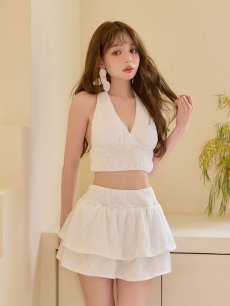 アイボリー　モデル：吉木千沙都（ちぃぽぽ）身長：158cm　着用サイズ：Fサイズ