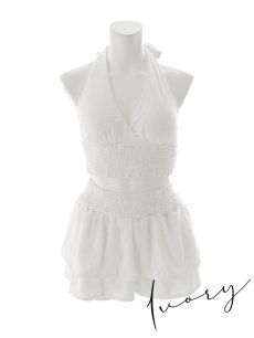 画像30: 【ビキニ】【水着】チェックレースホルターネックビキニ [FB01]【予約 / 6月下旬発送予定】 (30)