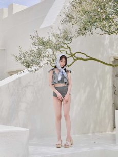 画像12: 【ビキニ】【水着】フリル×バイカラー・ハイウエストビキニ 2点セット 2点セット[FB01]【予約 /6月上旬発送予定】 (12)