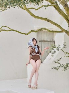 画像2: 【ビキニ】【水着】フリル×バイカラー・ハイウエストビキニ 2点セット 2点セット[FB01]【予約 /6月上旬発送予定】 (2)
