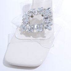 画像6: 【水着小物：ビーチサンダル】ビジューモチーフ付き/ クリアヒールサンダル[YMT] (6)