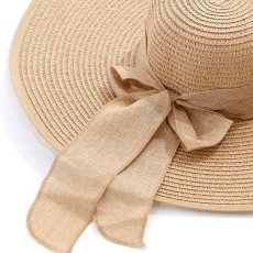 画像4: 【ビキニ】【水着小物：帽子】バックリボン/ シンプルストローハット[HC03] (4)