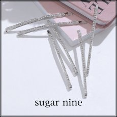 画像1: 【アクセサリー：ヘアアクセ】ビジューシルバーヘアピン【1カラー】[YMT] (1)