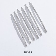 画像2: 【アクセサリー：ヘアアクセ】ビジューシルバーヘアピン【1カラー】[YMT] (2)