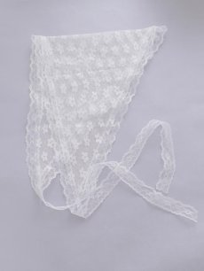 画像4: 【水着小物：帽子】フラワーレースバンダナ (4)