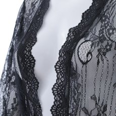 画像4: 【ビキニ】【水着小物：カーディガン】リボン付きロングスリーブレースカーディガン[HC03-U] (4)