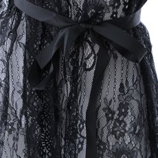 画像5: 【ビキニ】【水着小物：カーディガン】リボン付きロングスリーブレースカーディガン[HC03-U] (5)