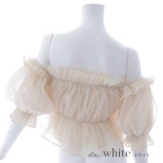 画像6: 【水着小物：カーディガン】シャーリング/オフショルトップス[HC03] (6)