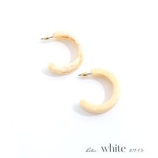 画像2: 【アクセサリー：ピアス】【水着小物：アクセサリー】べっ甲フープピアス/2カラー[HC03] (2)